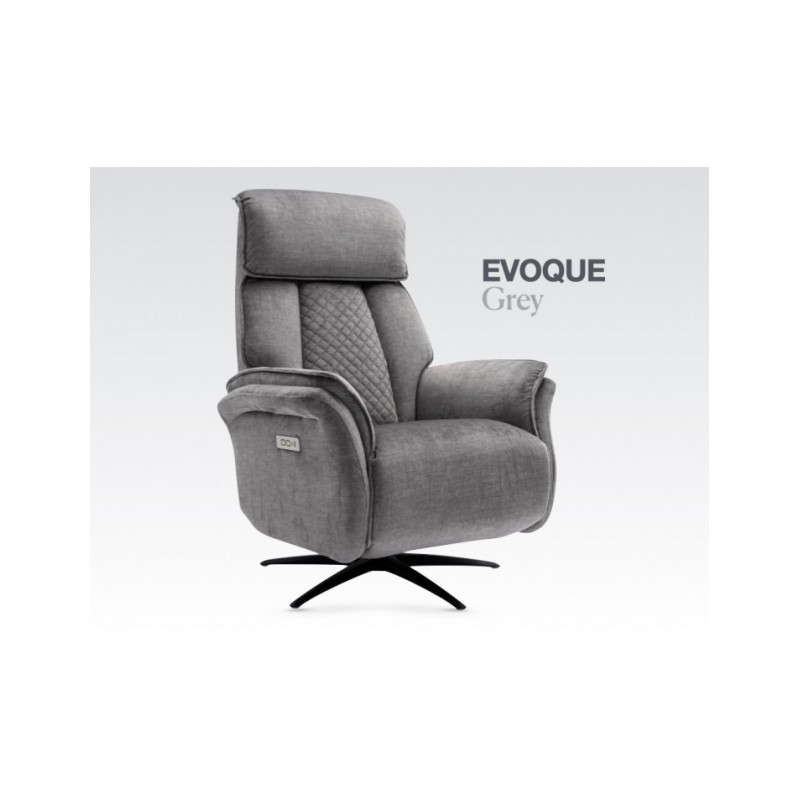 AM Evoque Swivel Electric Chair Dual Motor Grey